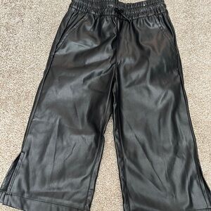 Cotton On Black Faux Leather Kids Pants